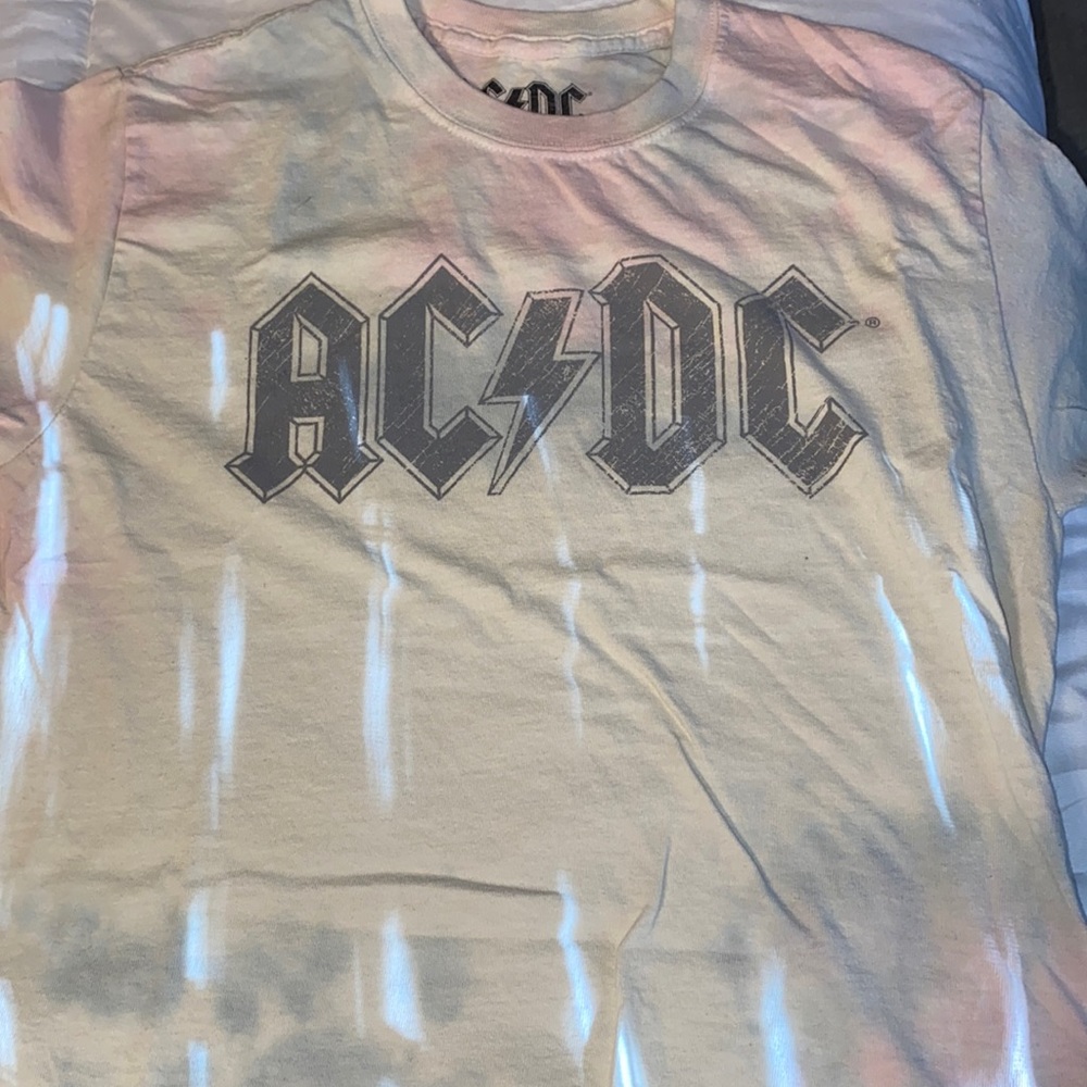 AC/DC Tie Dye Pastel crop top